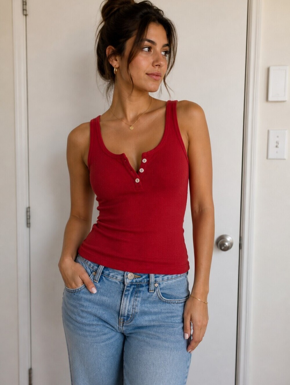 BRANDY MELVILLE RED CAMISOLE SIZE X SMALL/ SMALL